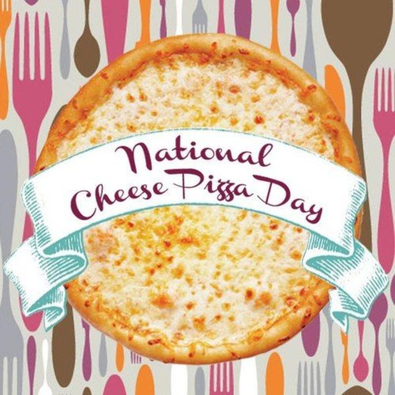 National Cheese Pizza Day Pizza In Background