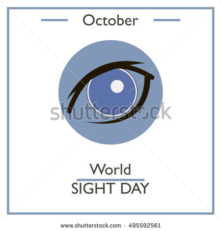 October World Sight Day Eye Illustration Poster