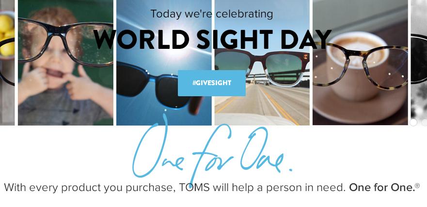 Today We're Celebrating World Sight Day One For One