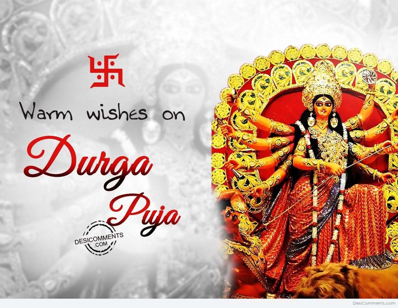 Warm wishes on Durga Puja Wallpaper