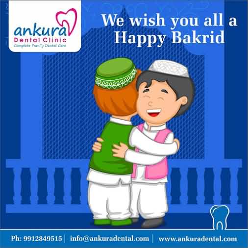 We Wish You All A Happy Bakrid Muslim Brothers Hugging Each Other