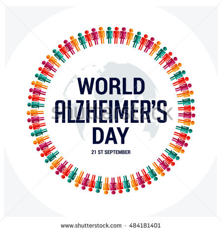 World Alzheimer's Day 21st September People In Round Shaped Illustration