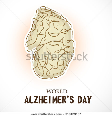 World Alzheimer’s Day Brain Illustration