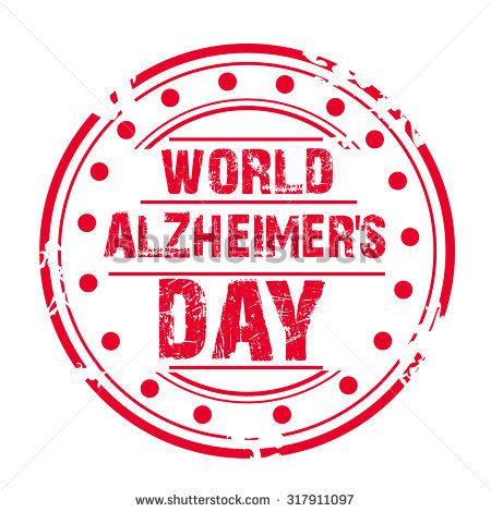 World Alzheimer's Day Round Stamp