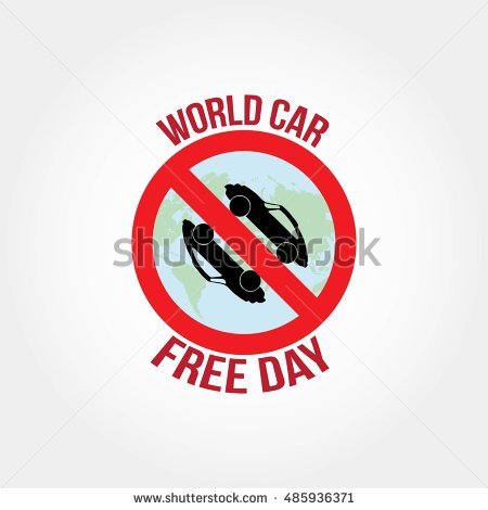 World Car Free Day Ban On Cars Illustration