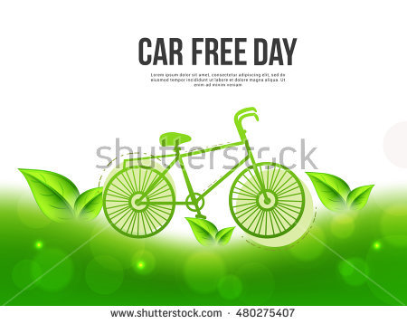 World Car Free Day Illustration Poster