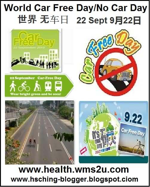 World Car Free Day No Car Day 22 September Poster