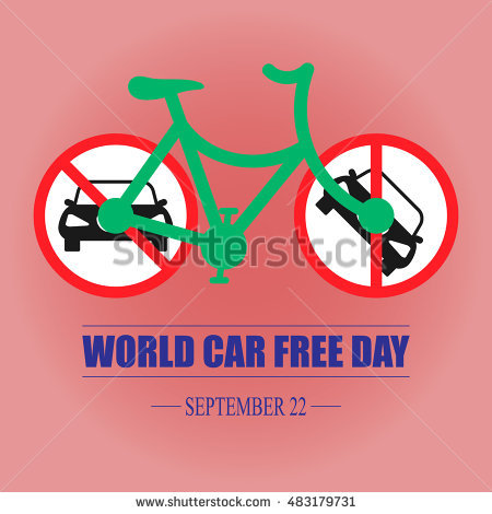 World Car Free Day September 22 Card