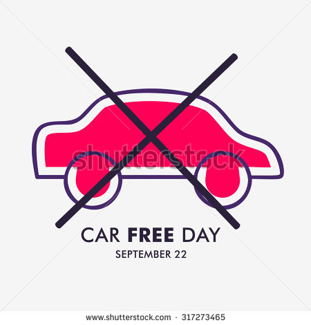 World Car Free Day September 22 Vector Illustration