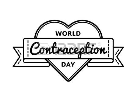 World Contraception Day Heart Emblem Illustration On White Background