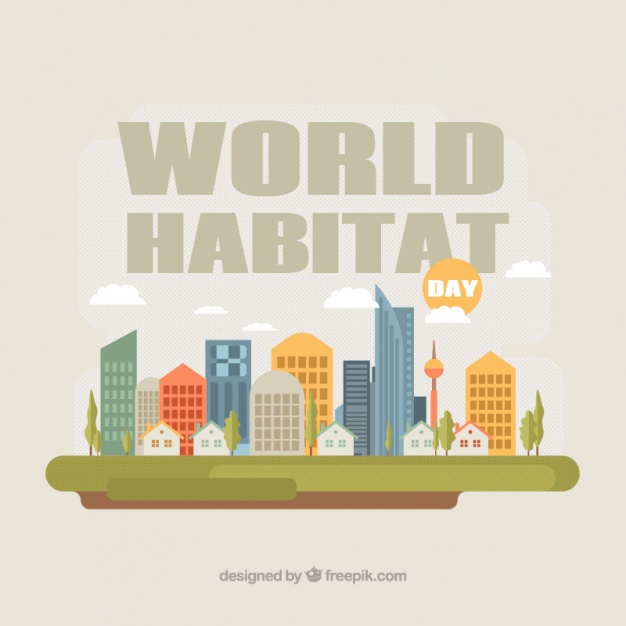 World Habitat Day Houses Illustration