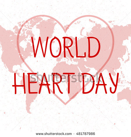 World Heart Day Heart And World Map In Background