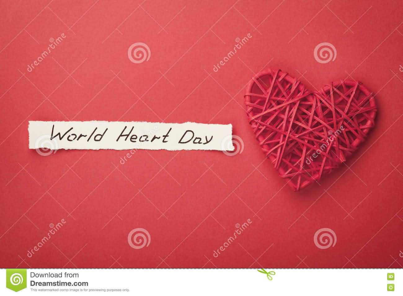 World Heart Day beautiful stripes heart illustration