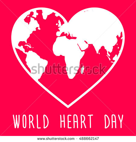 World Heart Day earth globe in heart shaped earth globe