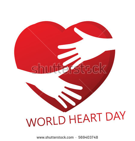 World Heart Day heart with hands illustration