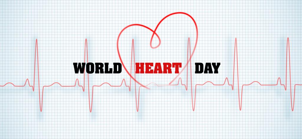 World Heart Day heartbeat in background