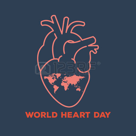 World Heart Day human heart illustration