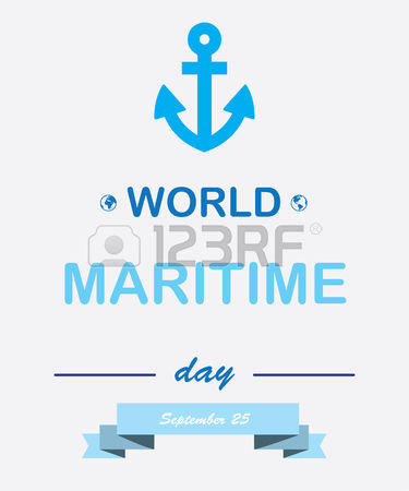 World Maritime Day September 25 Anchor Illustration