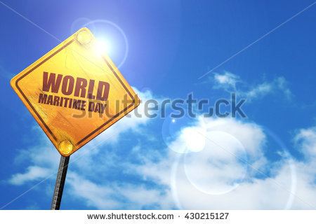 World Maritime Day Yellow Sign Board