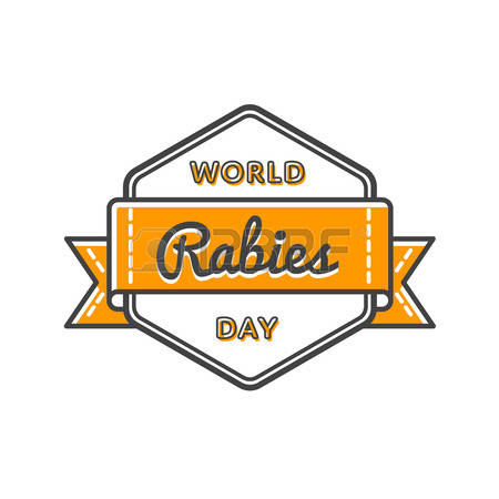 World Rabies Day 2017 emblem isolated on white background