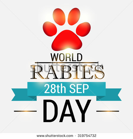 World Rabies Day 28th september red dog paw