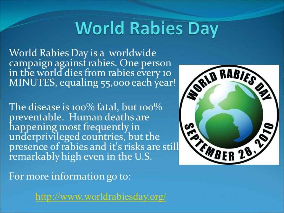 World Rabies Day is a worldwide campaign against rabies