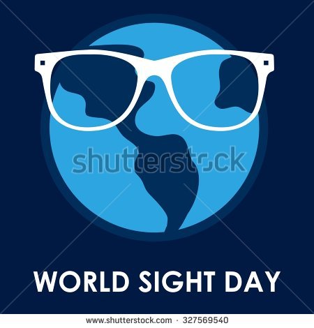 World Sight Day Earth Globe Wearing Glasses Illustration