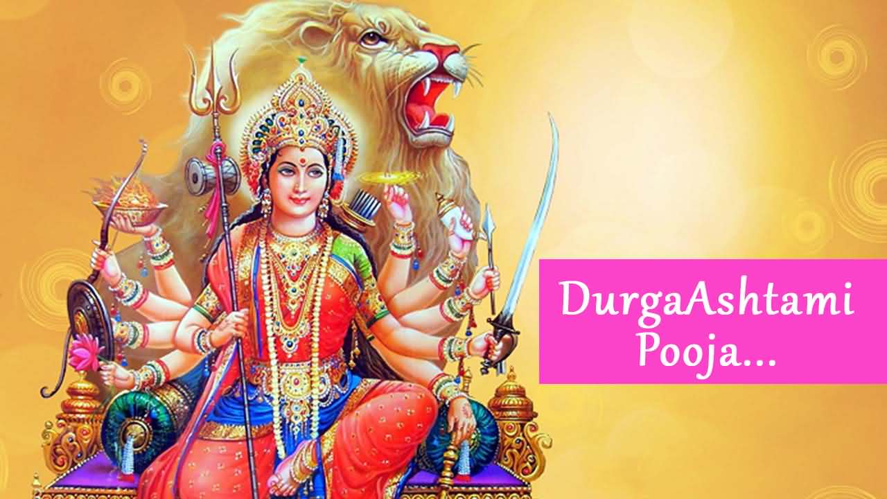 Durga Ashtami Pooja Wishes Wallpaper