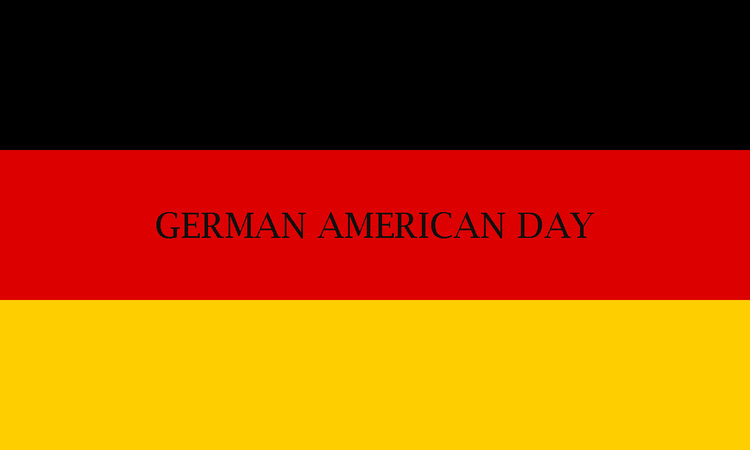 German-American Day Flag In Background