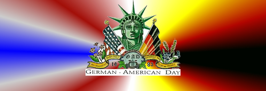 German-American Day Statue Of Liberty And Flags