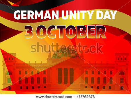 German Unity Day 3 October Illustration