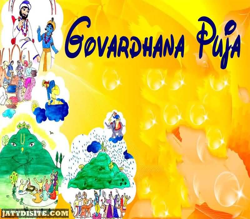 Govardhan Puja painting picture