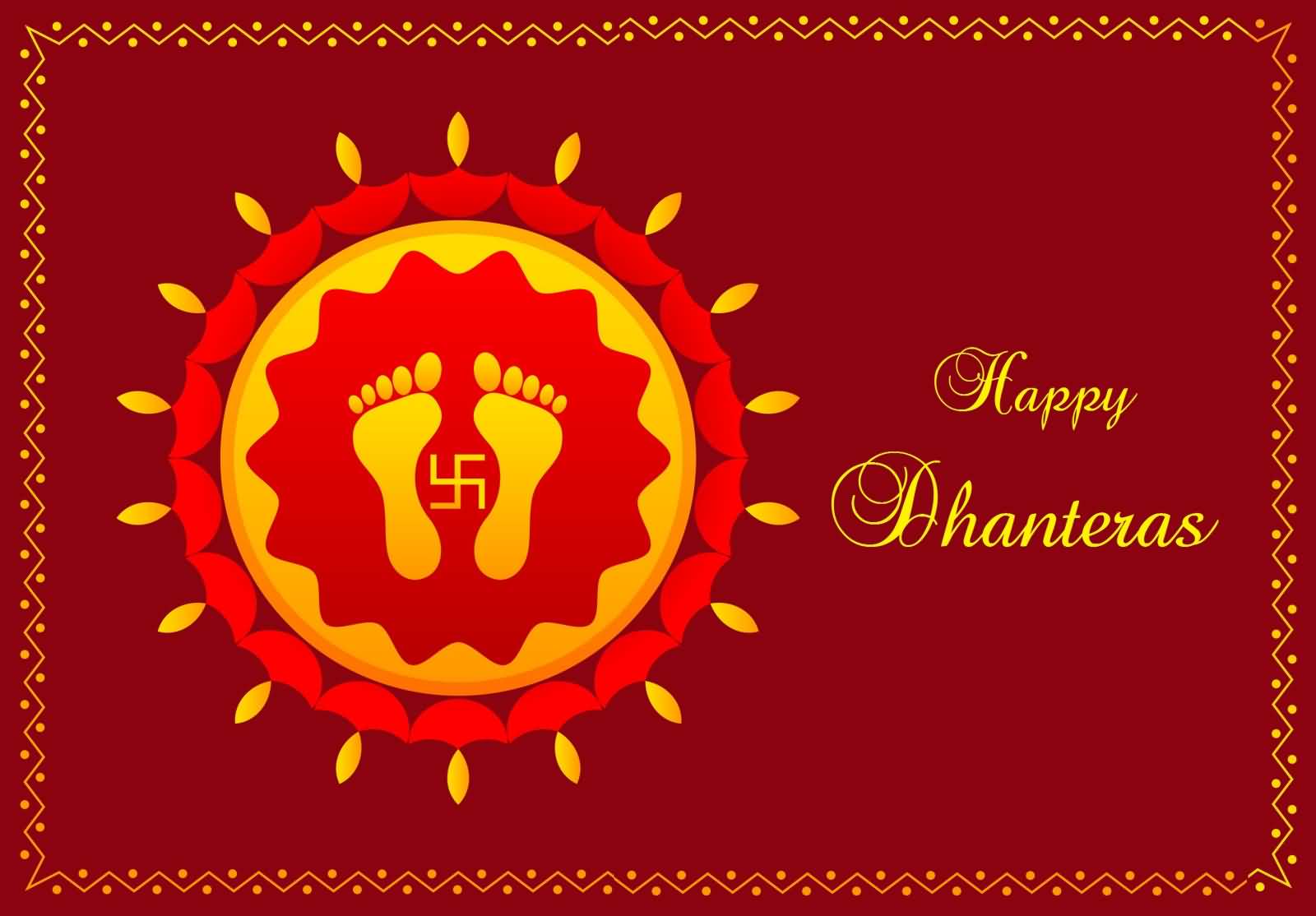 Happy Dhanteras Foot Prints Of Goddess Lakshmi