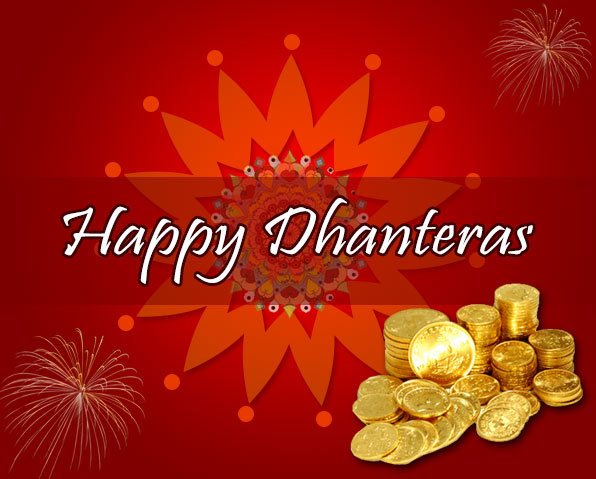 Happy Dhanteras Gold Coins Image