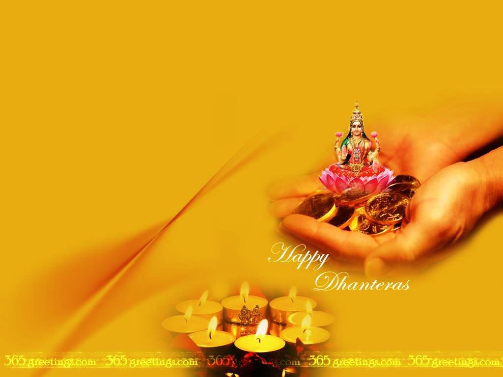 Happy Dhanteras Gold Coins In Hand