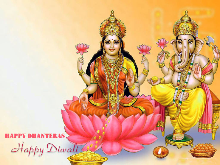 Happy Dhanteras Happy Diwali Laxmi Ganesha