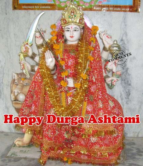 Happy Durga Ashtami Goddess Durga Idol