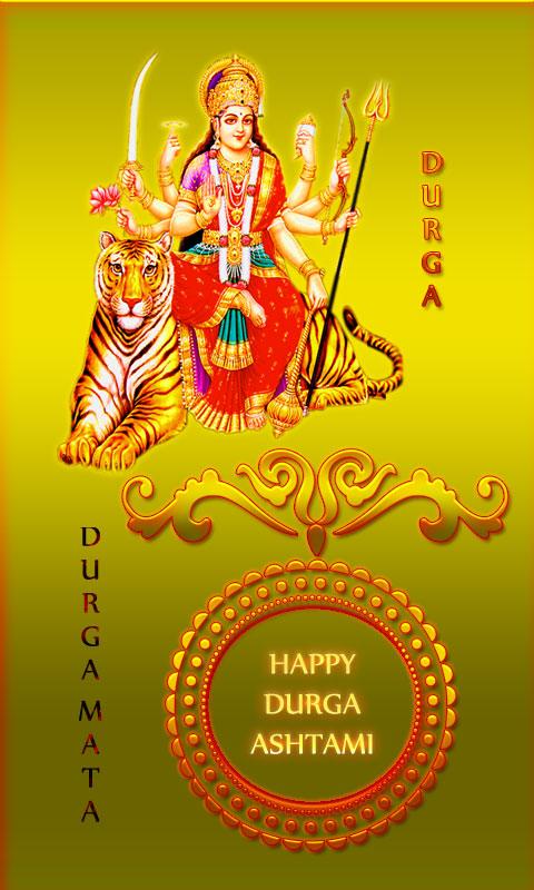 Happy Durga Ashtami Goddess Durga Card 9865