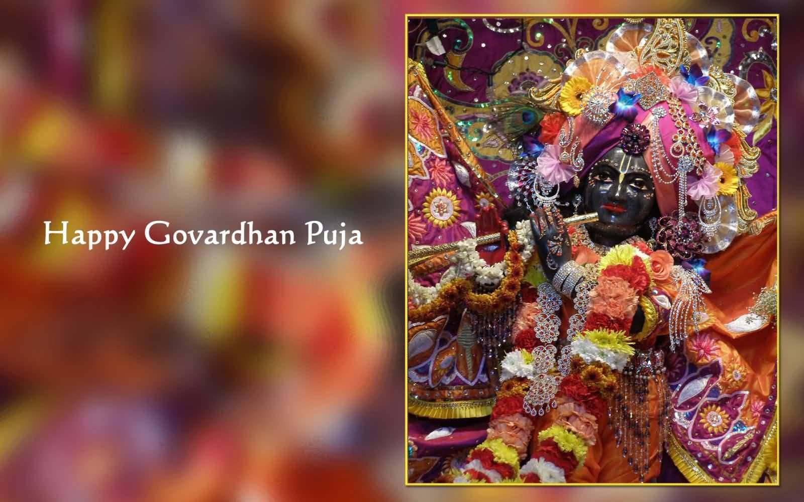 Happy Govardhan Puja charming krishna picture