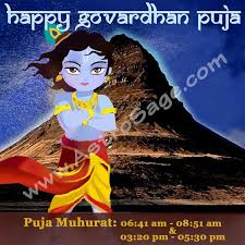 Happy Govardhan puja bal krishna image