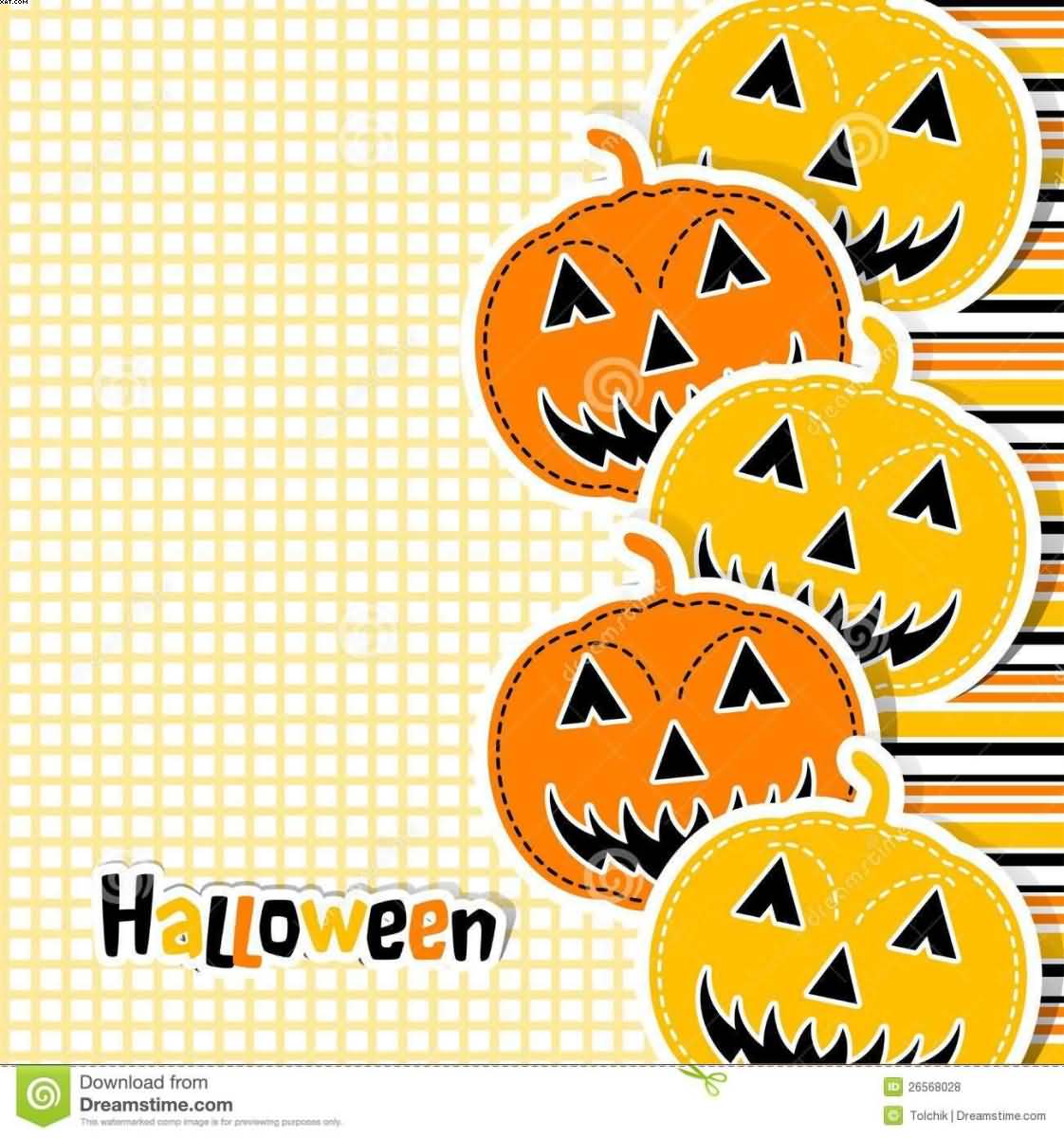 Happy Halloween Wishes To You cute pumpkin Greeting Card