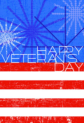 Happy Veterans Day greeting card image