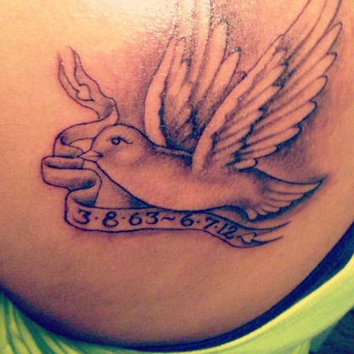 Memorial Dove Tattoo Design