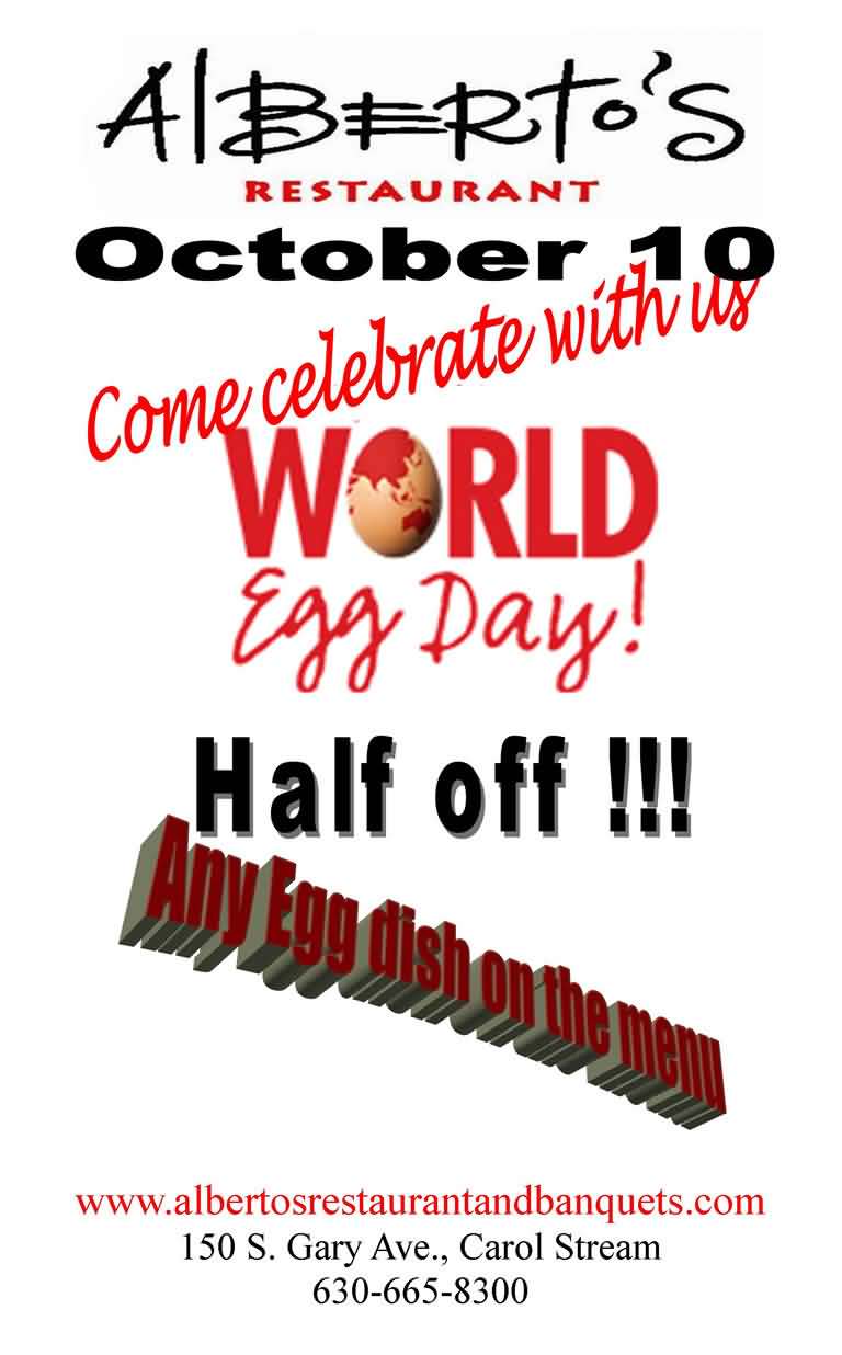 October 10 Come Celebrate With Us World Egg Day