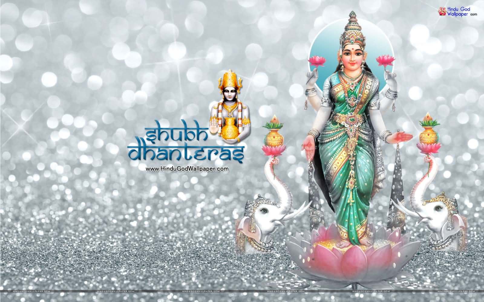 Shubh Dhanteras Goddess Lakshmi And Lord Kuber Wallpaper