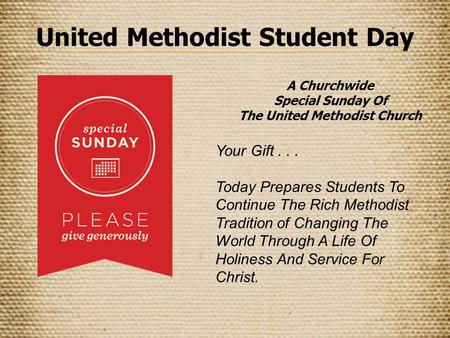 United Methodist Students Day