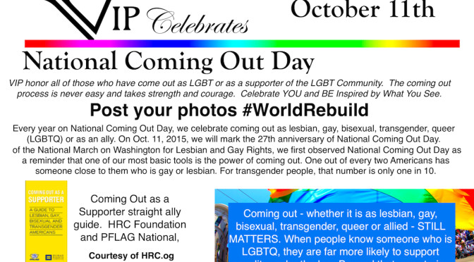 VIP Celebrates National Coming Out Day On October 11th