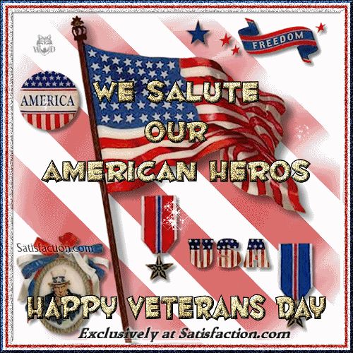 We salute our American heros Happy Veterans Day