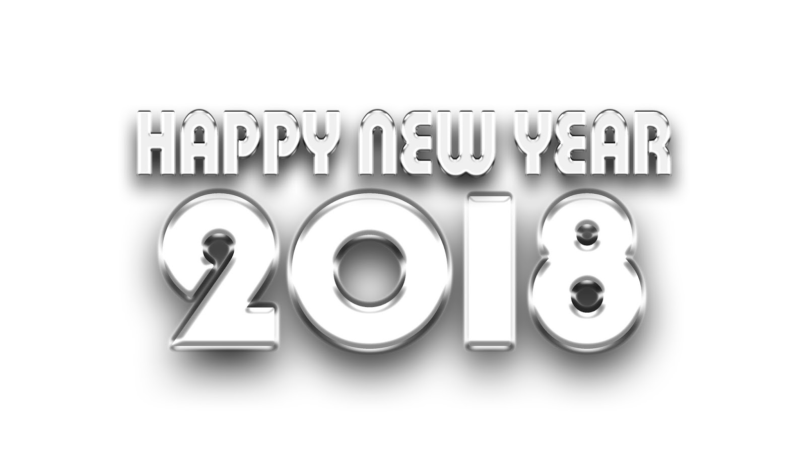 Happy New Year 2018 3d Text Card