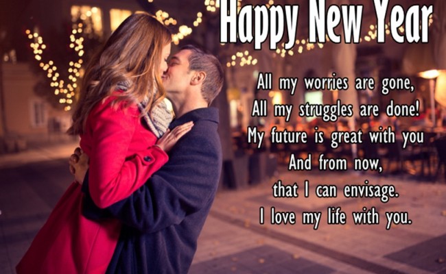 Happy New Year romantic couple picture